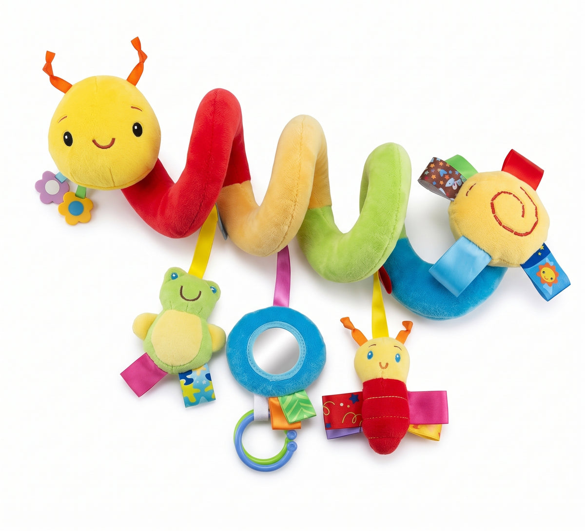 Sensory Spiral Activity Toy | Baby Rattle for Pram & Car Seat